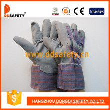 Graue PVC-Handschuhe mit Streifen zurück. (DGP109)